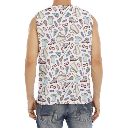 Lacrosse Sport Pattern Print Men's Fitness Tank Top