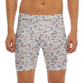 Lacrosse Sport Pattern Print Men's Long Boxer Briefs