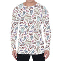 Lacrosse Sport Pattern Print Men's Long Sleeve T-Shirt