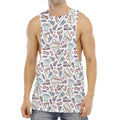 Lacrosse Sport Pattern Print Men's Muscle Tank Top