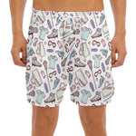 Lacrosse Sport Pattern Print Men's Split Running Shorts