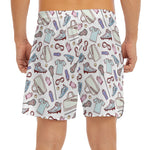 Lacrosse Sport Pattern Print Men's Split Running Shorts