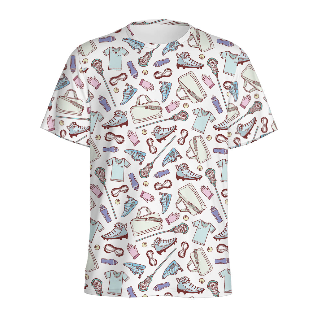 Lacrosse Sport Pattern Print Men's Sports T-Shirt