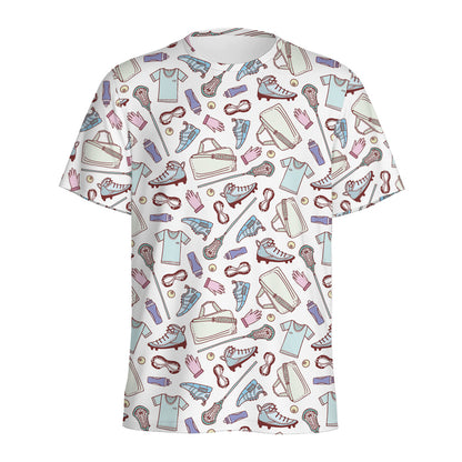 Lacrosse Sport Pattern Print Men's Sports T-Shirt