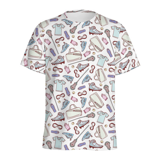 Lacrosse Sport Pattern Print Men's Sports T-Shirt