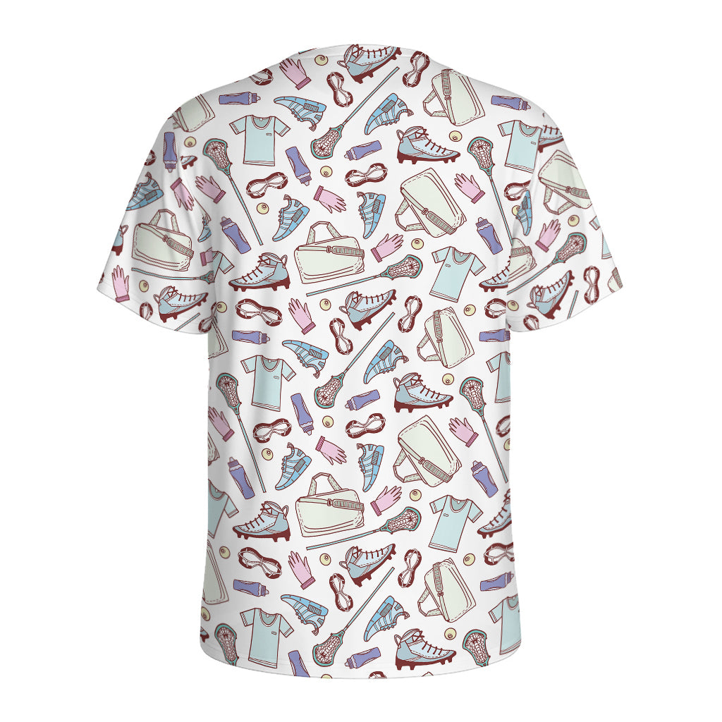 Lacrosse Sport Pattern Print Men's Sports T-Shirt