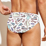Lacrosse Sport Pattern Print Men's Swim Briefs