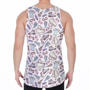 Lacrosse Sport Pattern Print Men's Velvet Tank Top