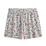 Lacrosse Sport Pattern Print Mesh Shorts