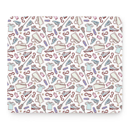 Lacrosse Sport Pattern Print Mouse Pad