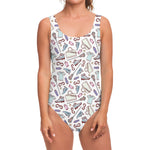 Lacrosse Sport Pattern Print One Piece Swimsuit