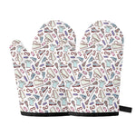 Lacrosse Sport Pattern Print Oven Mitts