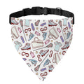 Lacrosse Sport Pattern Print Over The Collar Dog Bandana