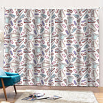 Lacrosse Sport Pattern Print Pencil Pleat Curtains