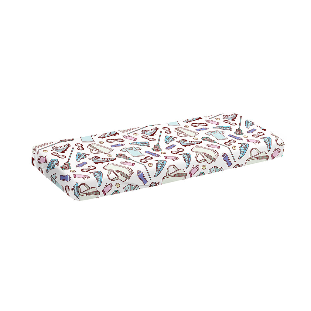 Lacrosse Sport Pattern Print Piano Keyboard Cover