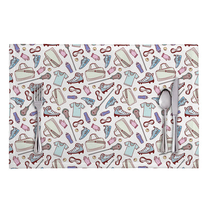 Lacrosse Sport Pattern Print Placemat