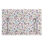 Lacrosse Sport Pattern Print Placemat