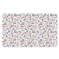Lacrosse Sport Pattern Print Polyester Doormat