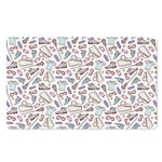 Lacrosse Sport Pattern Print Polyester Doormat