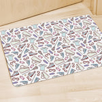 Lacrosse Sport Pattern Print Polyester Doormat