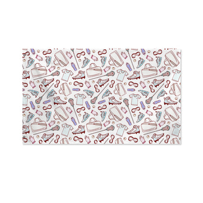 Lacrosse Sport Pattern Print Polyester Flag