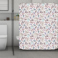 Lacrosse Sport Pattern Print Polyester Shower Curtain