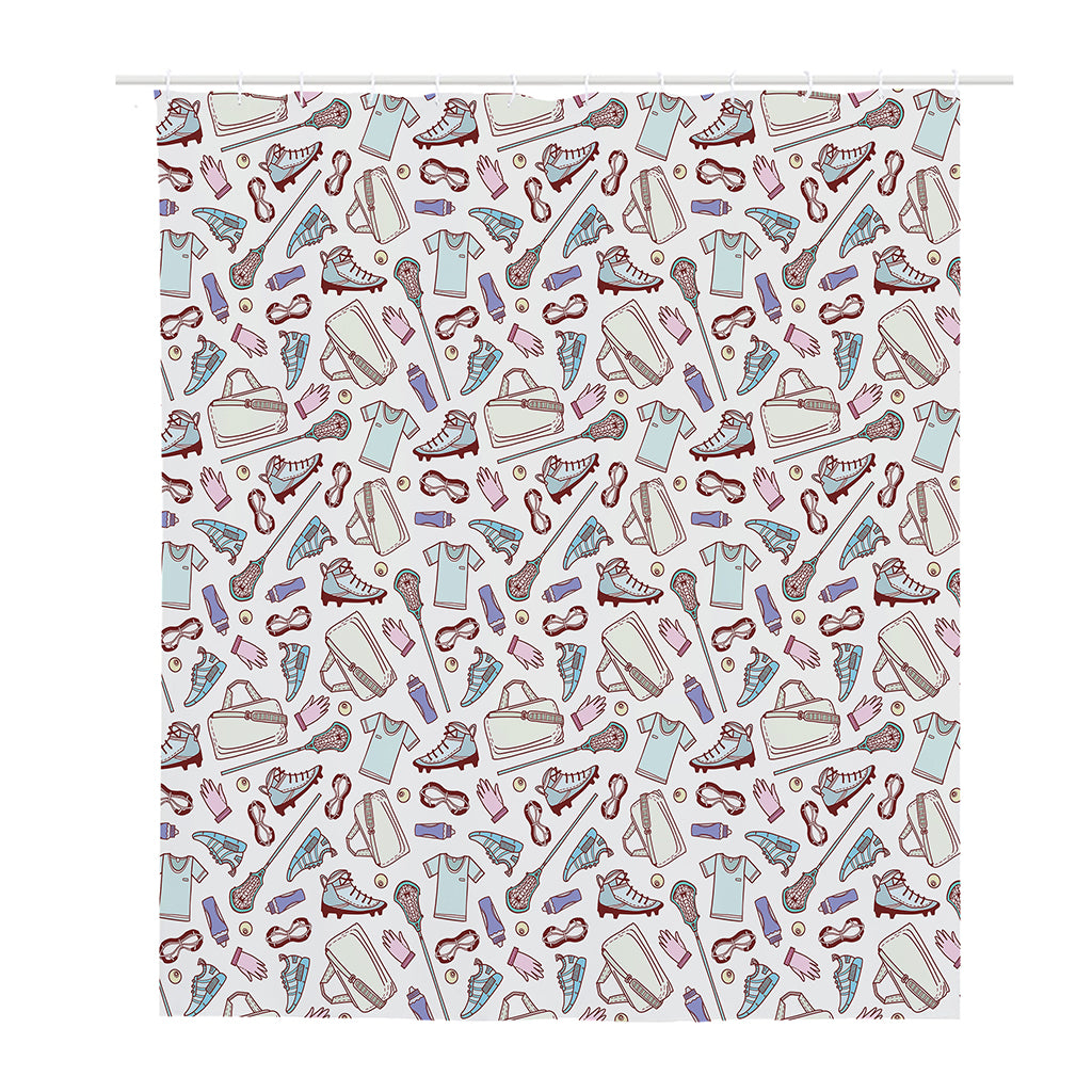 Lacrosse Sport Pattern Print Polyester Shower Curtain