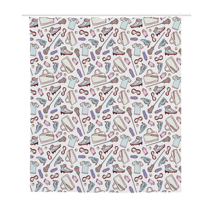 Lacrosse Sport Pattern Print Polyester Shower Curtain