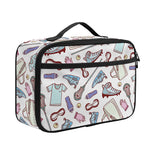 Lacrosse Sport Pattern Print Portable Lunch Bag