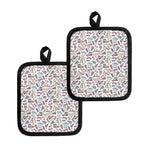 Lacrosse Sport Pattern Print Pot Holders