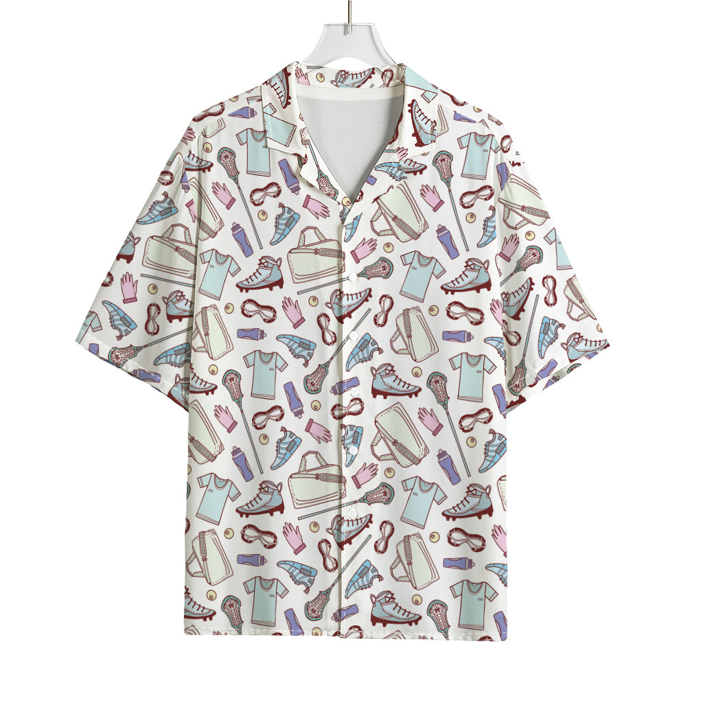 Lacrosse Sport Pattern Print Rayon Hawaiian Shirt