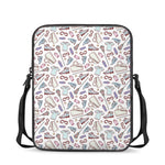 Lacrosse Sport Pattern Print Rectangular Crossbody Bag