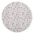 Lacrosse Sport Pattern Print Round Blanket