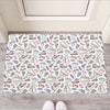 Lacrosse Sport Pattern Print Rubber Doormat