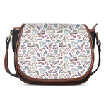 Lacrosse Sport Pattern Print Saddle Bag
