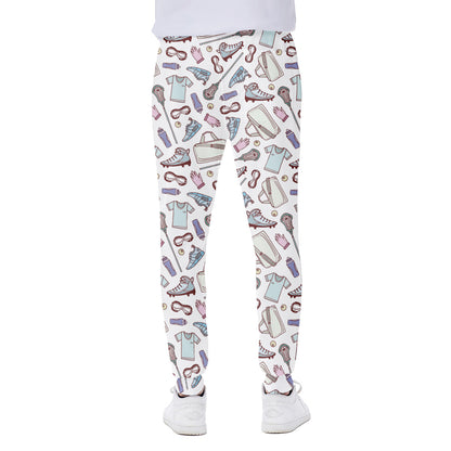 Lacrosse Sport Pattern Print Scuba Joggers