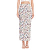 Lacrosse Sport Pattern Print Side Slit Maxi Skirt