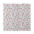 Lacrosse Sport Pattern Print Silk Bandana