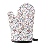Lacrosse Sport Pattern Print Single Oven Mitt
