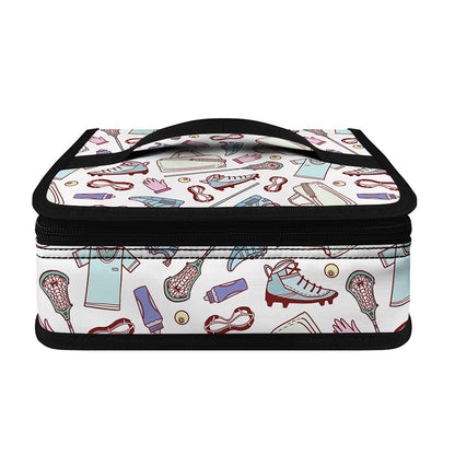 Lacrosse Sport Pattern Print Small Lunch Bag