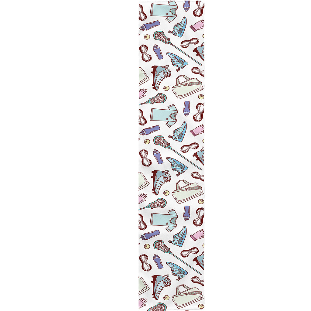 Lacrosse Sport Pattern Print Table Runner