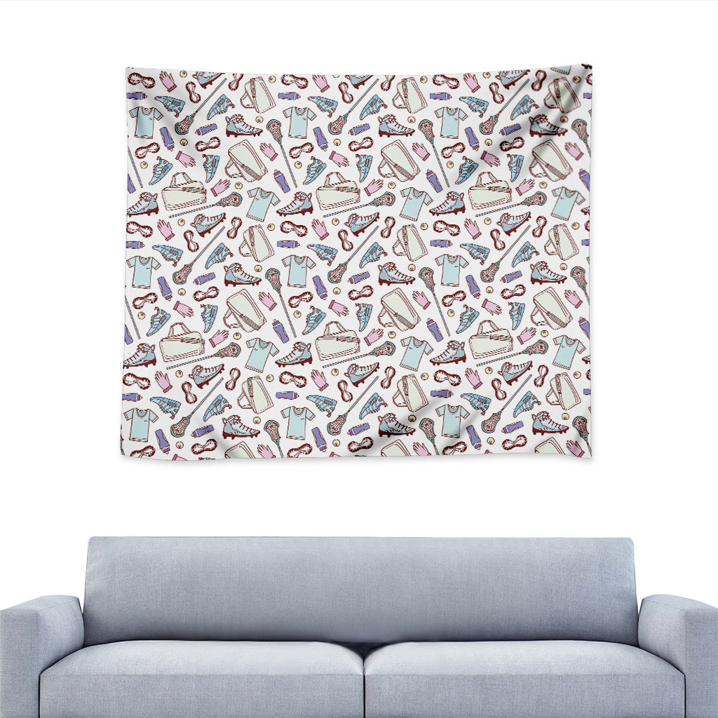 Lacrosse Sport Pattern Print Tapestry