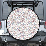 Lacrosse Sport Pattern Print Tire Cover