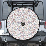 Lacrosse Sport Pattern Print Tire Cover With Camera Hole