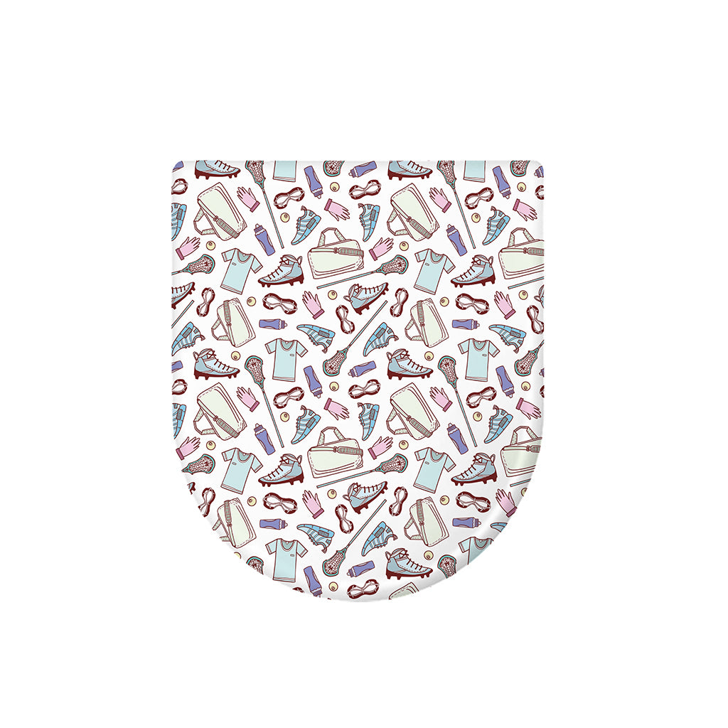 Lacrosse Sport Pattern Print Toilet Lid Cover