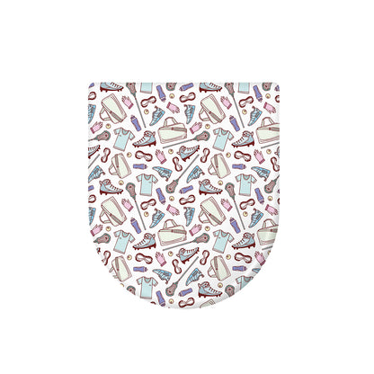 Lacrosse Sport Pattern Print Toilet Lid Cover