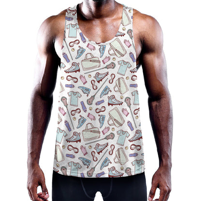 Lacrosse Sport Pattern Print Training Tank Top