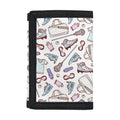Lacrosse Sport Pattern Print Trifold Wallet
