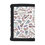 Lacrosse Sport Pattern Print Trifold Wallet