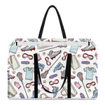 Lacrosse Sport Pattern Print Utility Tote Bag